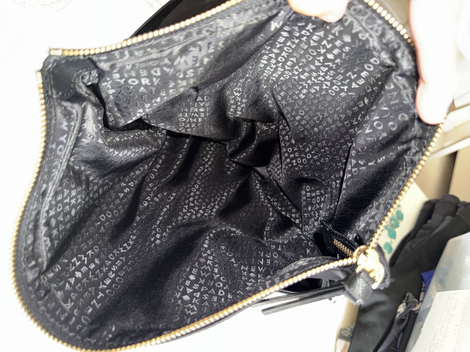 Kate Spade Lyndon Blake Avenue Crossbody Shoulder Bag Black Nylon