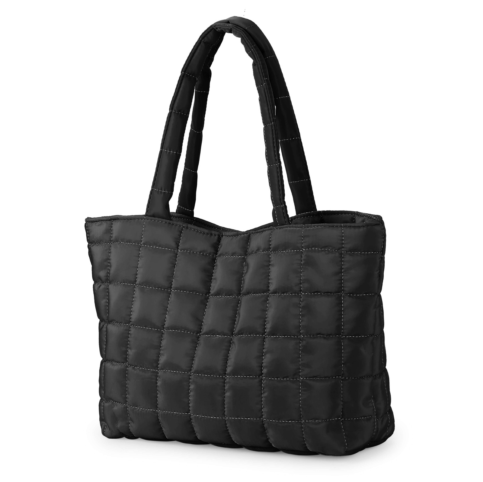 Women Lightweight Underarm Bag Quilted Tote Puffy Handbag Large Shoulder Bag US