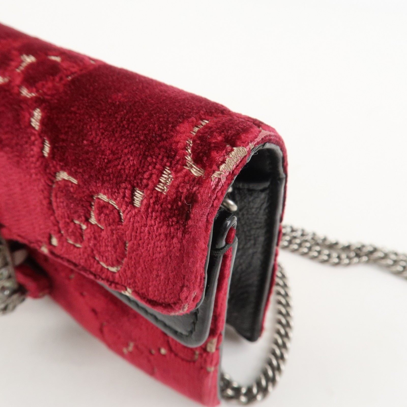 GUCCI Dionysus Super Mini Bag Leather Chain Shoulder Bag 476432 Auth Used F/S