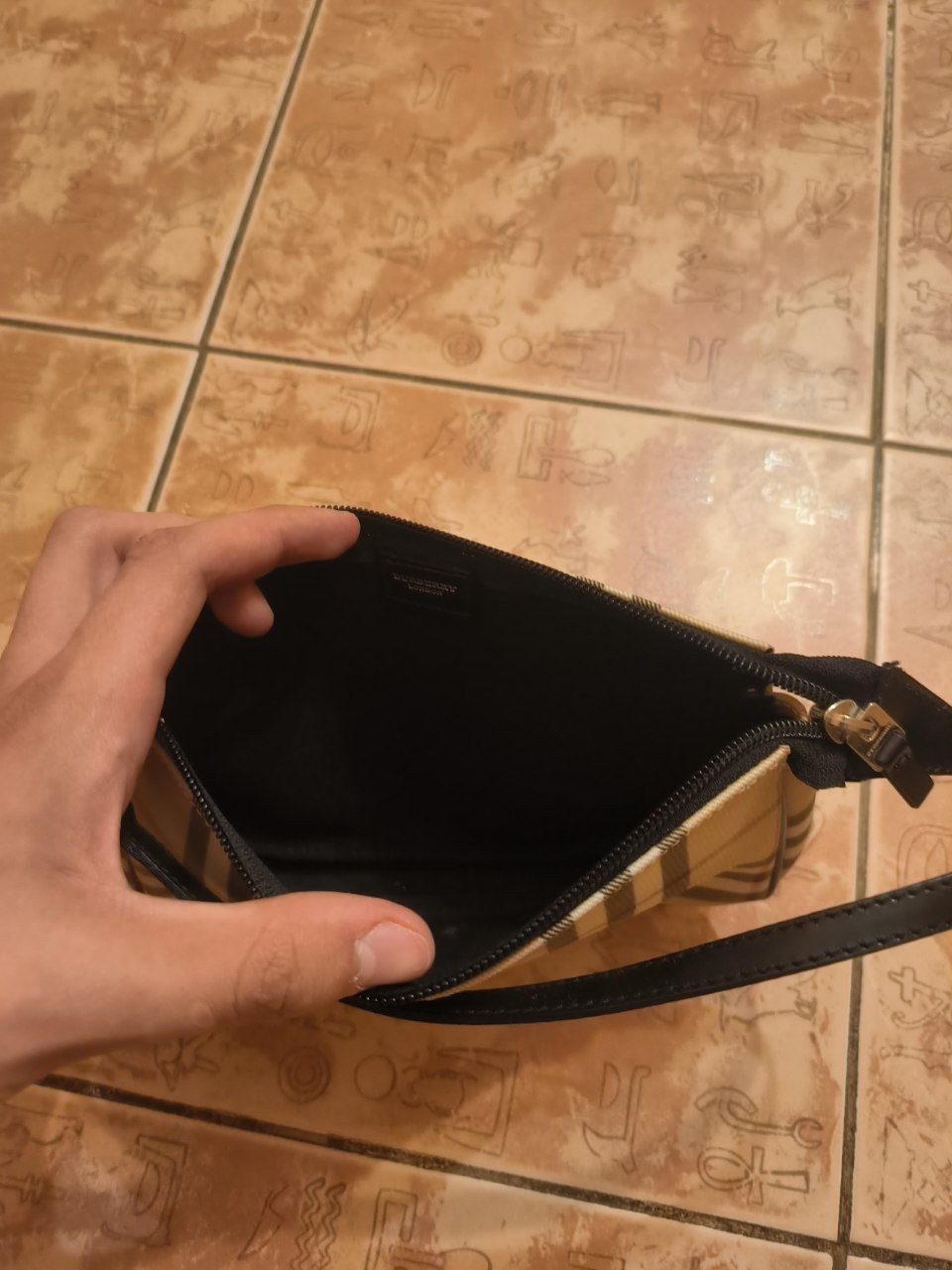 Vintage Burberry Mini Bag Beige Nova Check Handbag Women Beige