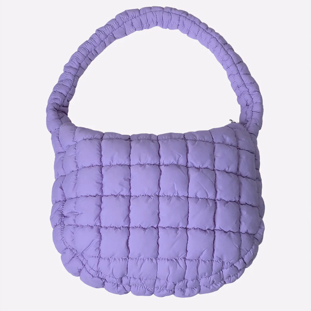 Quilted Padding Bag Purple