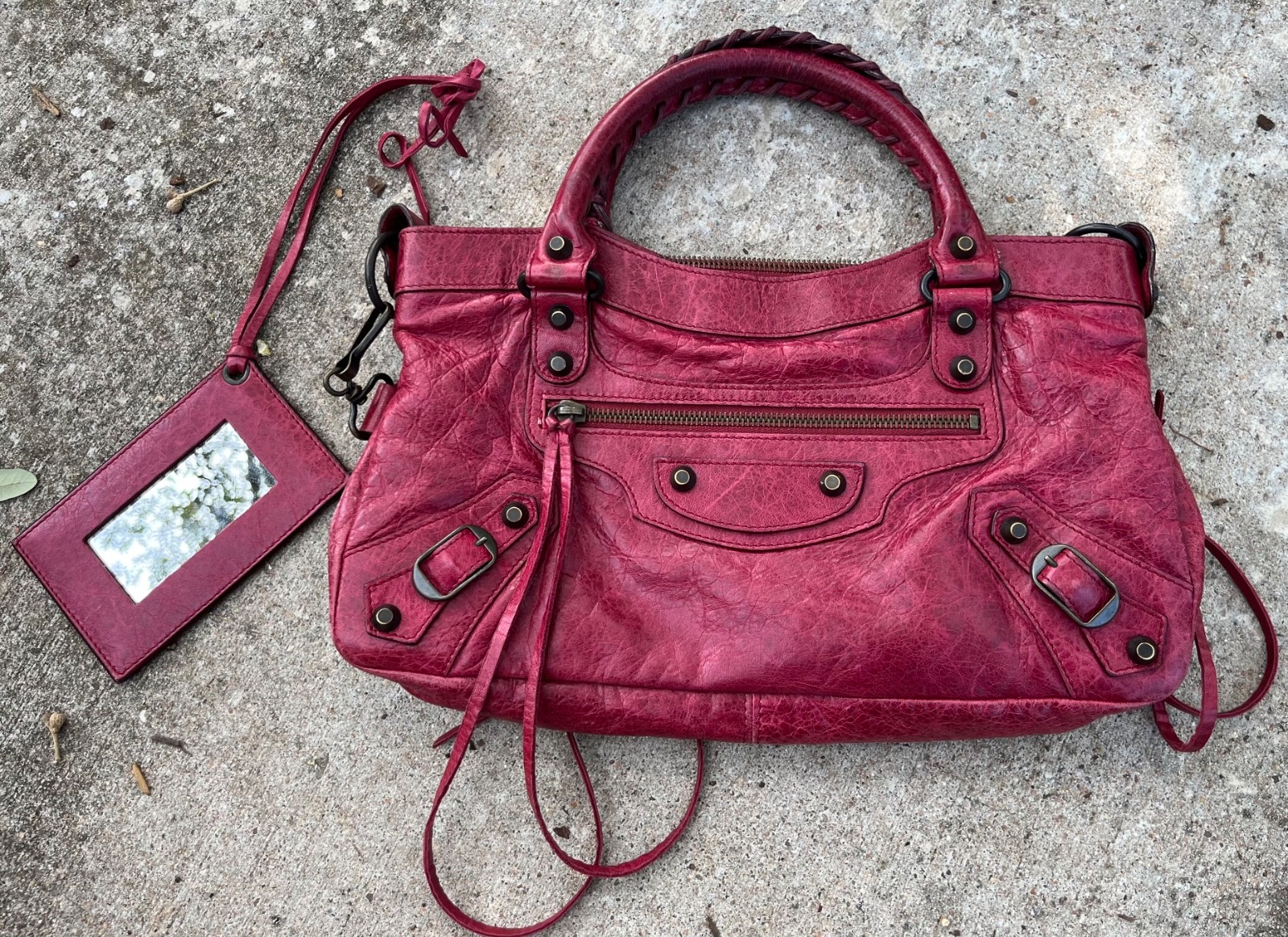 Balenciaga Classic First Bag FW 2009 Berry Red Framboise Raspberry Complete Set