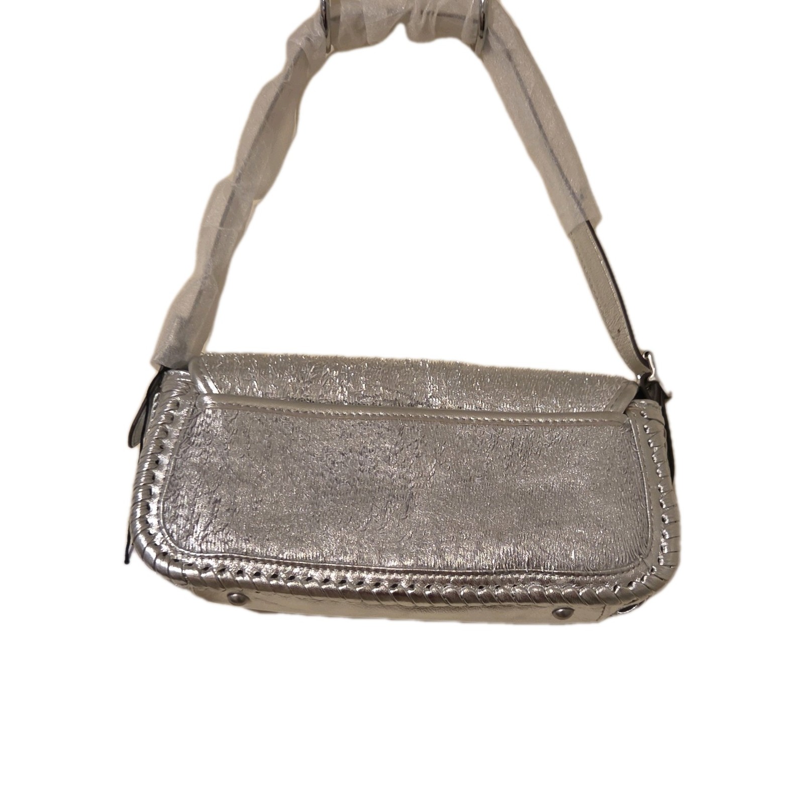 Aimee Kestenberg Silver All For Love Baguette Bag Purse – 0501SH