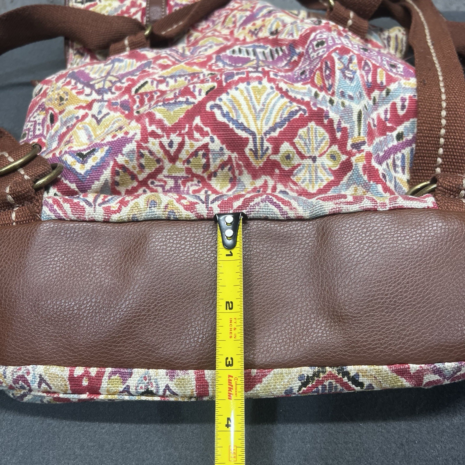 Sakroots Boho Convertible Backpack / Purse Artist Circle Flap Style Travel Bag