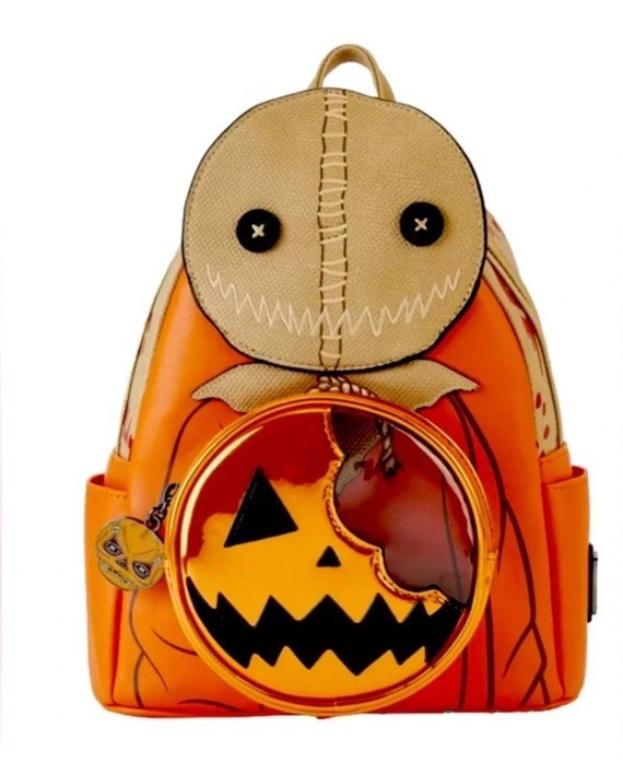 Loungefly Trick ‘r Treat Sam Orange Pumpkin Face Mini Backpack
