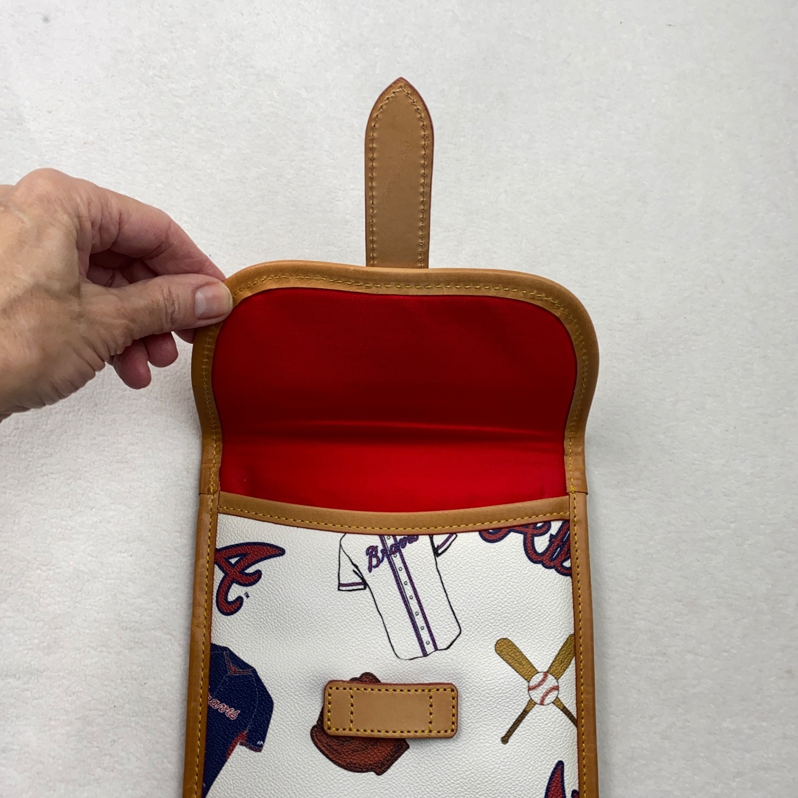 Dooney & Bourke MLB Atlanta Braves Mini iPad Case Rare Baseball 9.25 X 7.26 NWOT