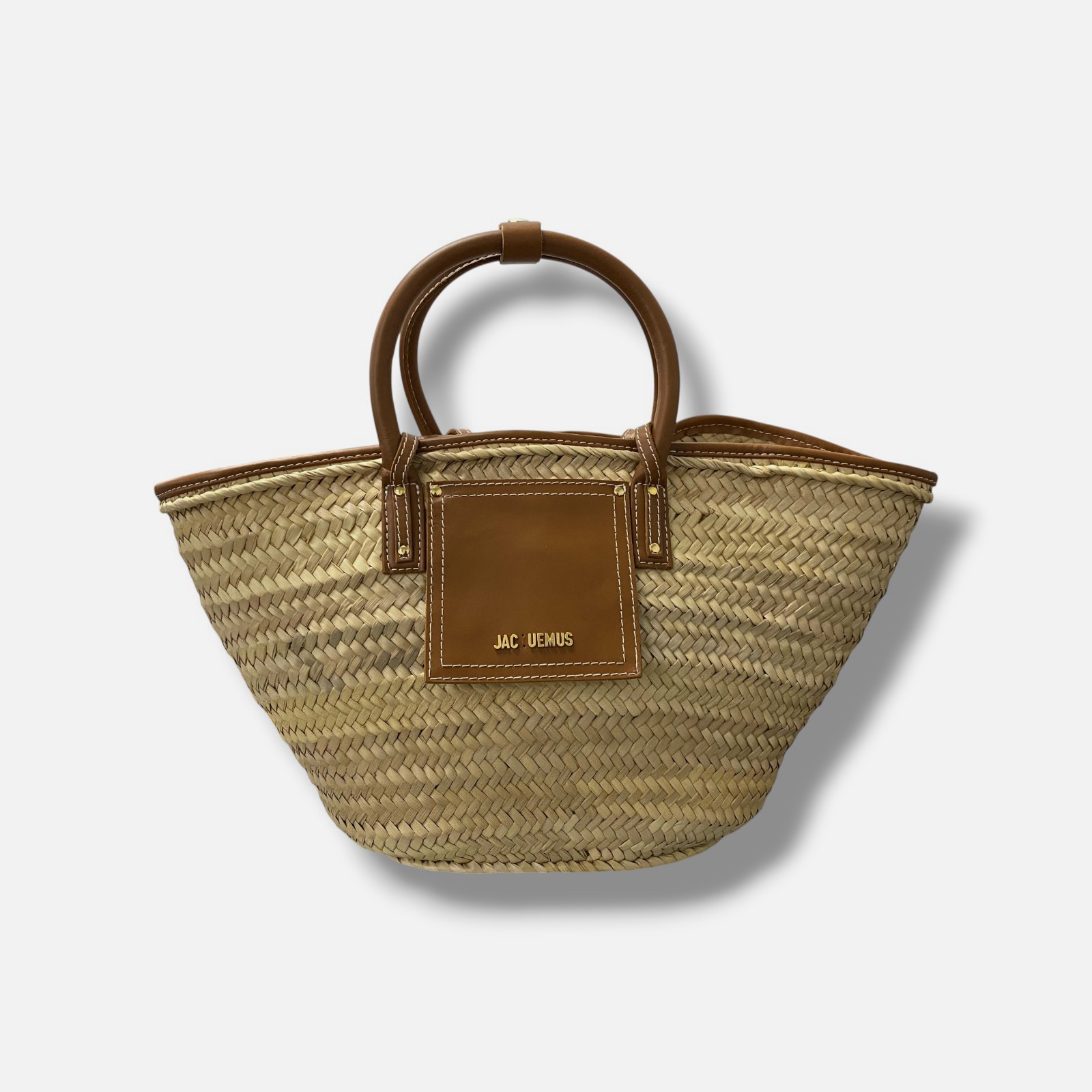 Jacquemus Women’s Beige Raffia Leather Le Soli Tote Bag