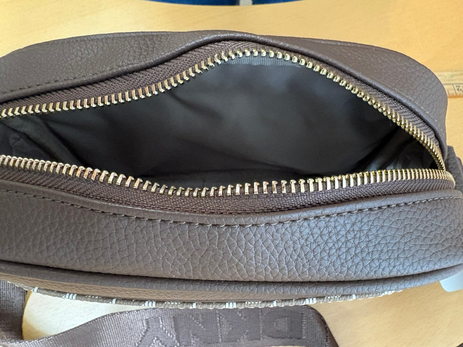 DKNY Camera Crossbody Bag Chocolate Brown/Beige NEW Chocolate