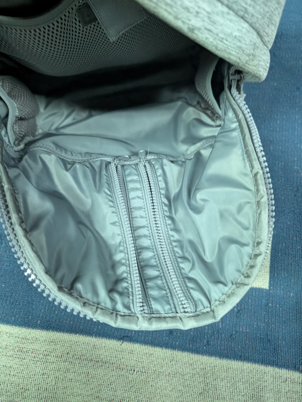 Dagne Dover Gray Dakota Neoprene Solid Neoprene Zipper Backpack Bag