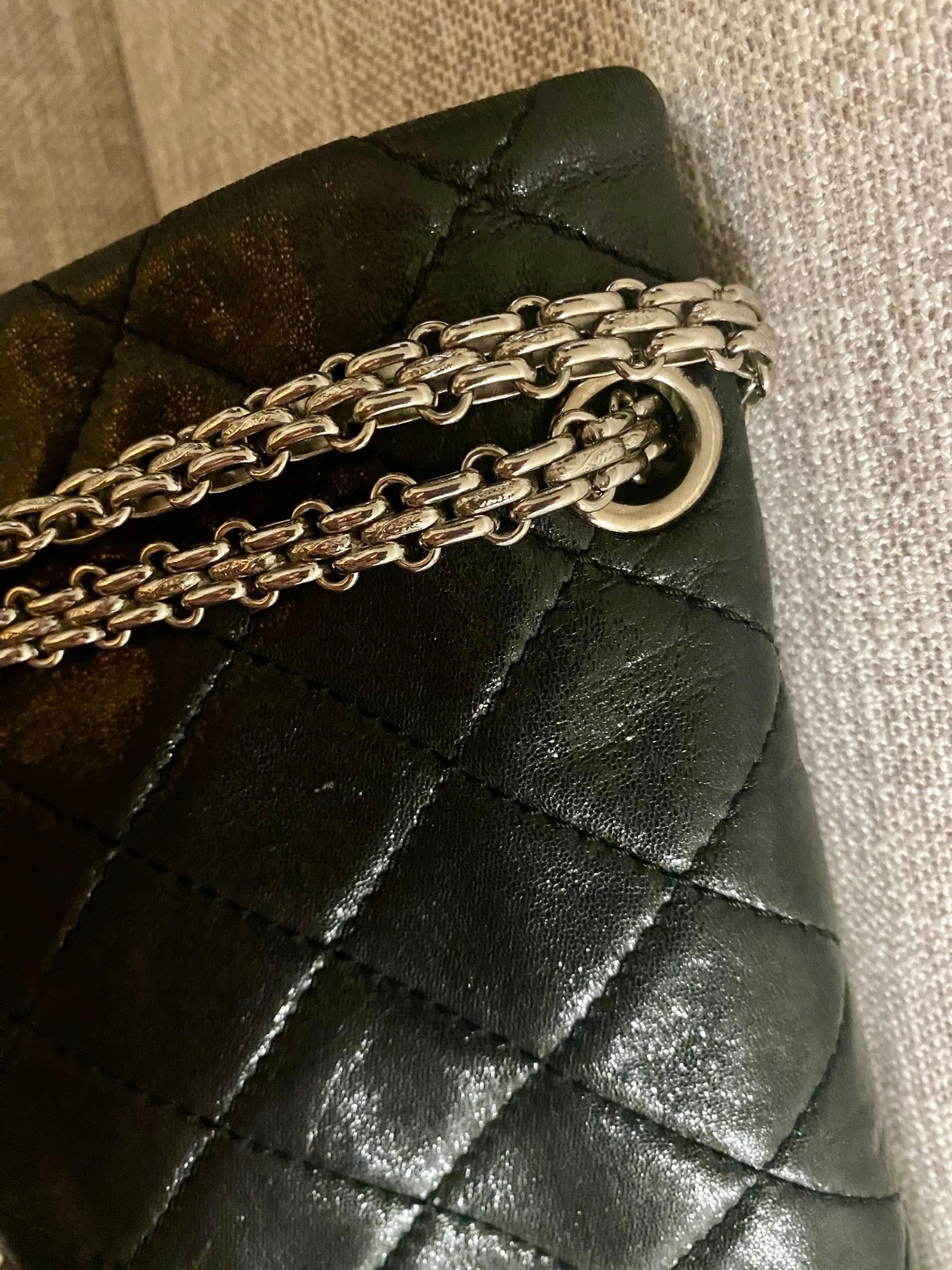 Chanel Geometric Flap Bag Quilted Lambskin Large