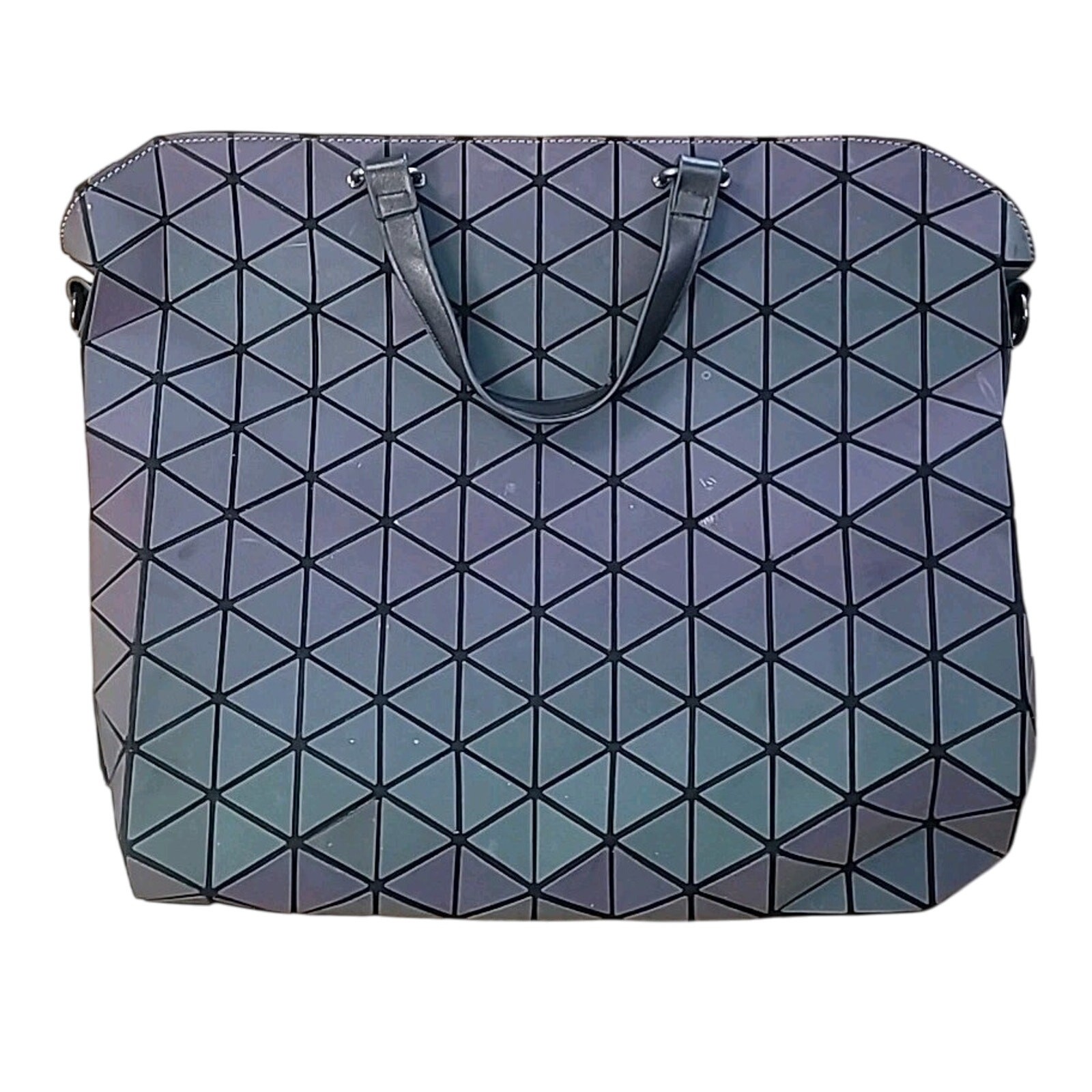 Luxshe Color Changing Prism Holographic Laptop Bag Futuristic Avante Garde Geo