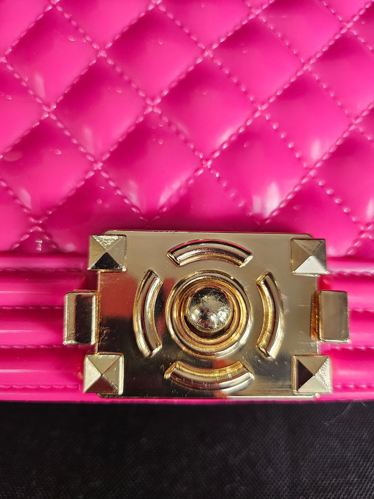 Emperia New York Los Angeles Vegan Hot Pink Jelly Crossbody Bag