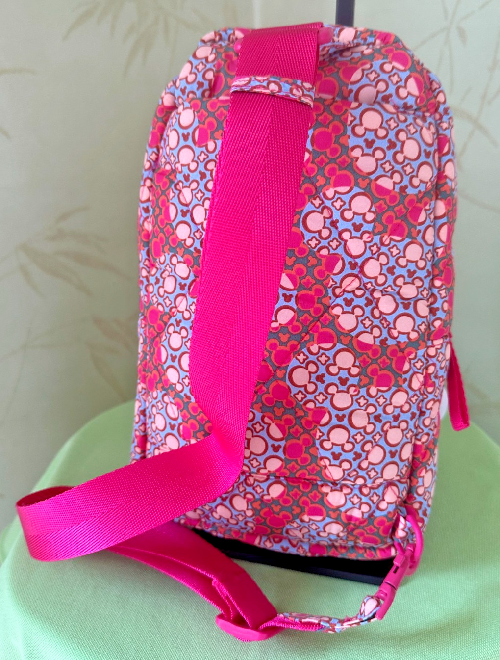 VERA BRADLEY X DISNEY LORMAN SLING BACKPACK:NWT MICKEY MOUSE KALEIDOSCOPE PINK