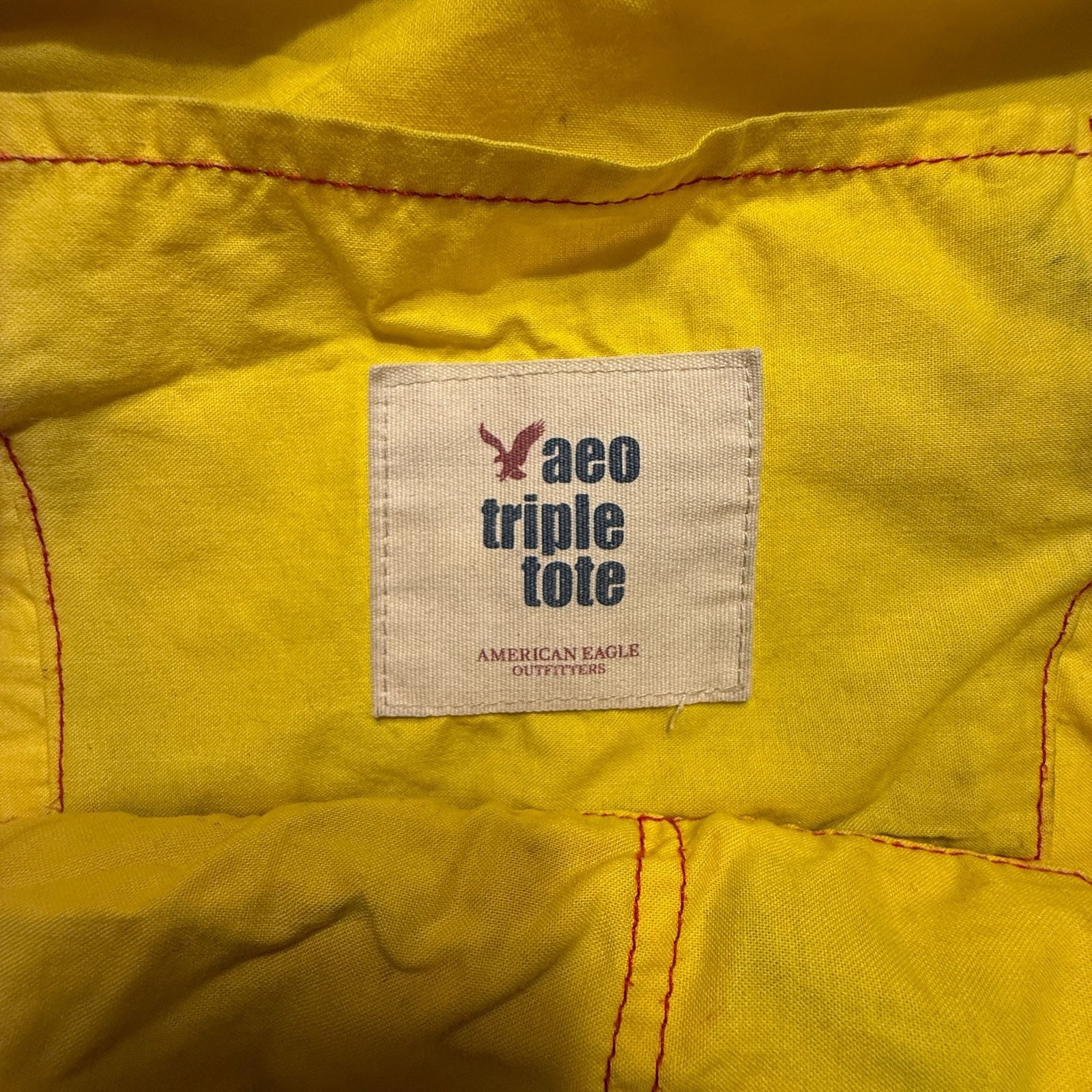 American Eagle Outfitters AEO Triple Tote Canvas Bag
