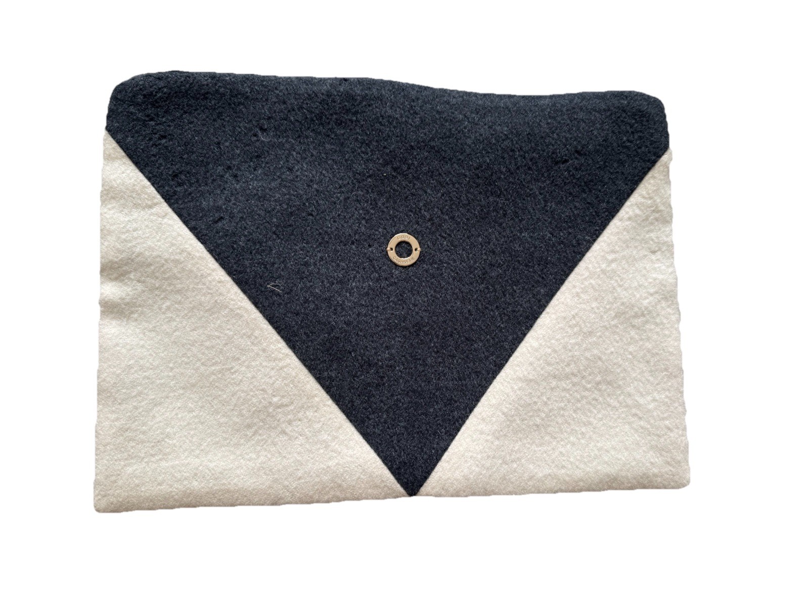 Gobi Cashmere Mongolian Zip Up Large Clutch Grey White Black Evening Wear BNWOT
