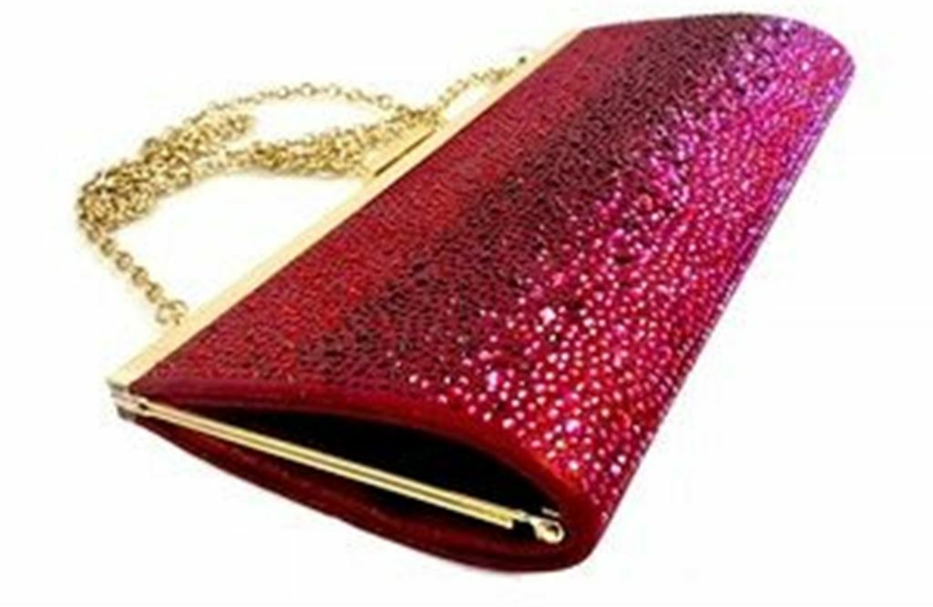 Inc Ombre Gemstone Caroline Clutch Red Pink Gold
