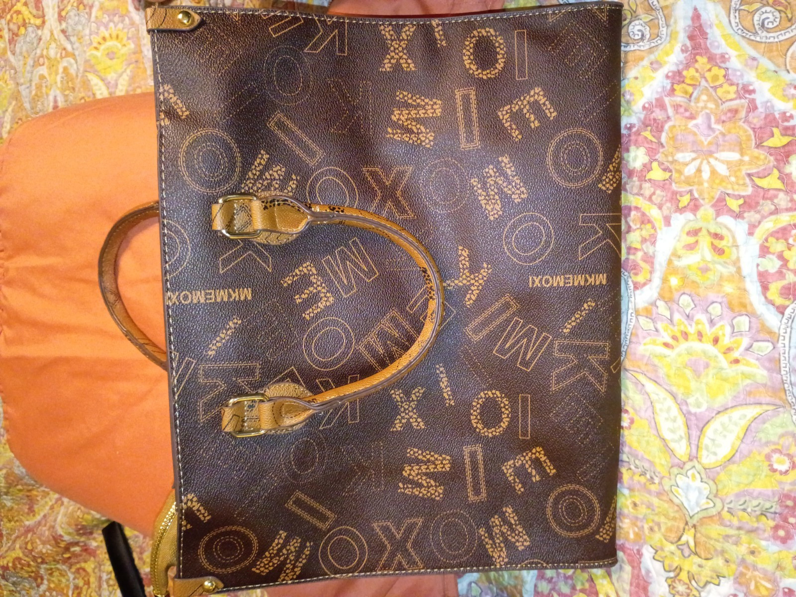 Michael Kors Brown Logo Zip Satchel Top Handle, Large, Detachable Strap