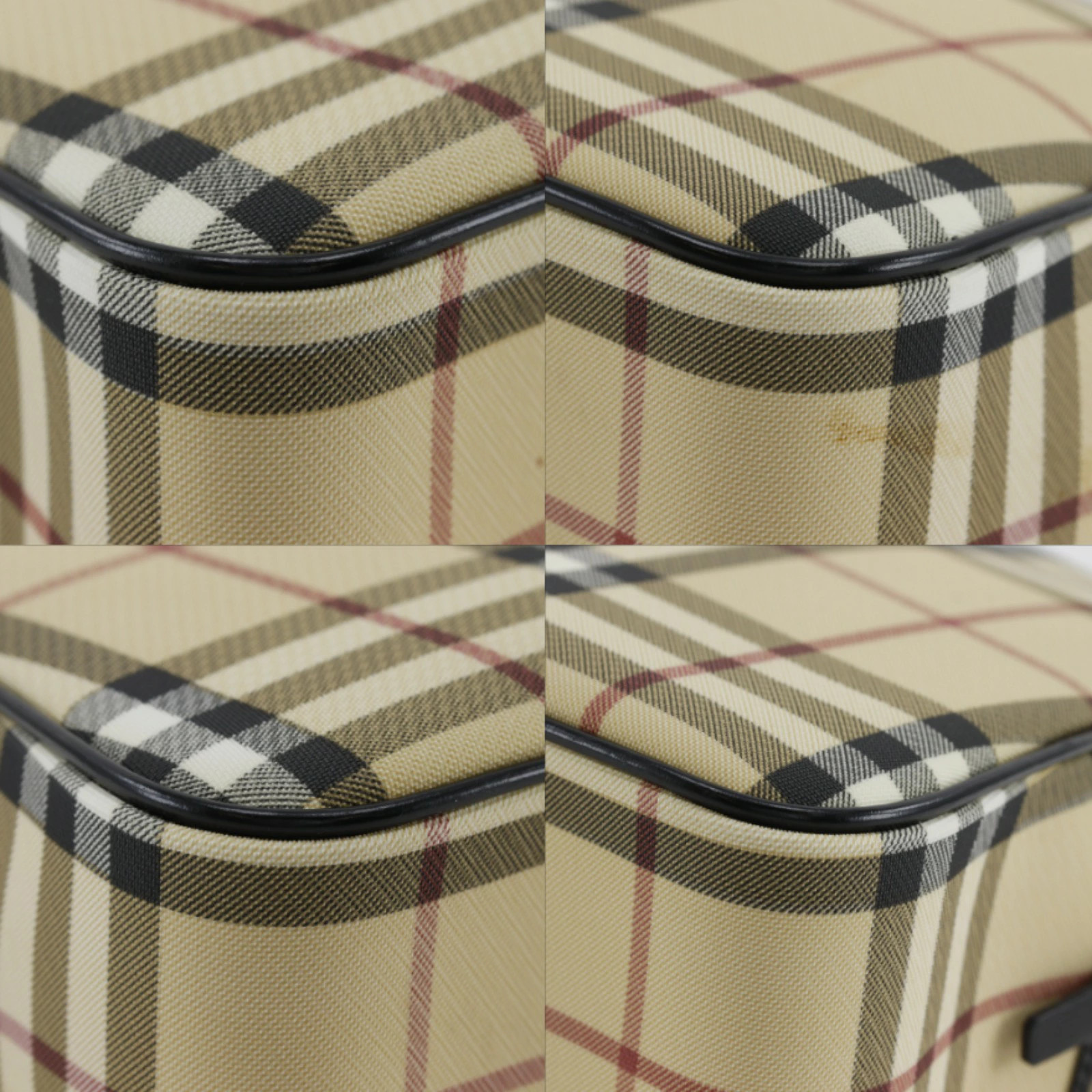 BURBERRY Nova Check Handbag PVC Beige Women’s #NB2554