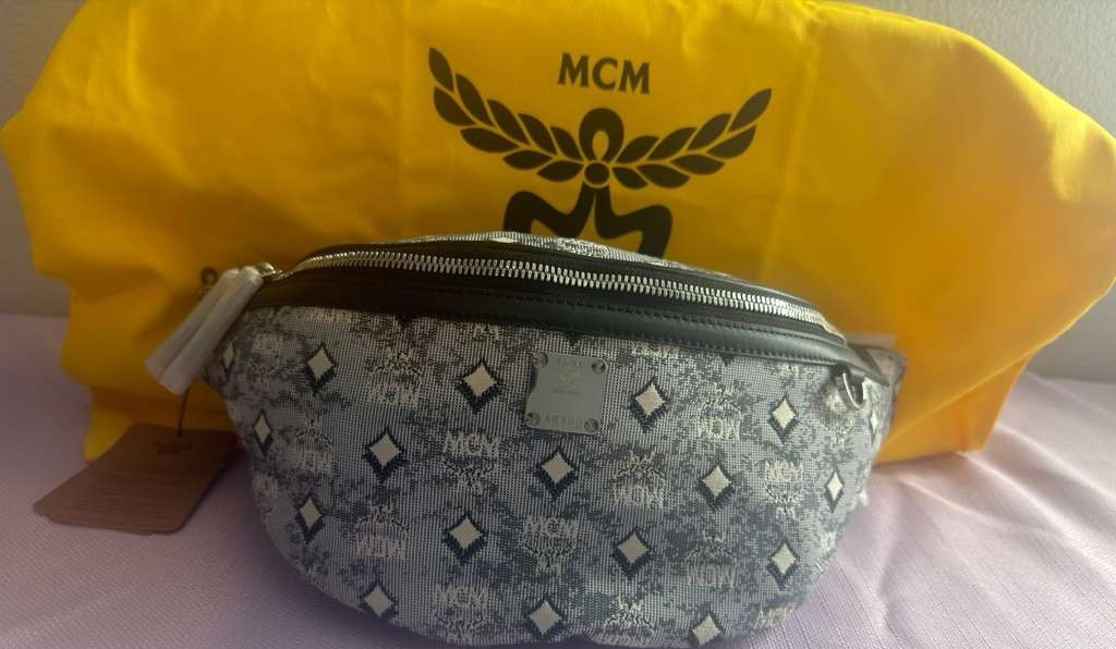 MCM Fursten, Coated canvas belt bag, with Dust Bag and Brand Card +COA