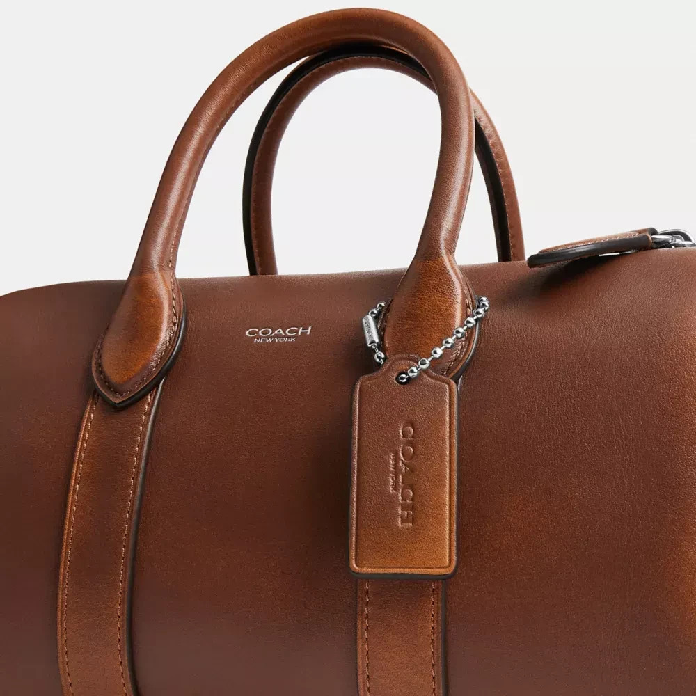COACH Compass Bag 25 CEO29 Z1Q Saddle / Burnt Sienna 3way Top Handle Duffle Bag