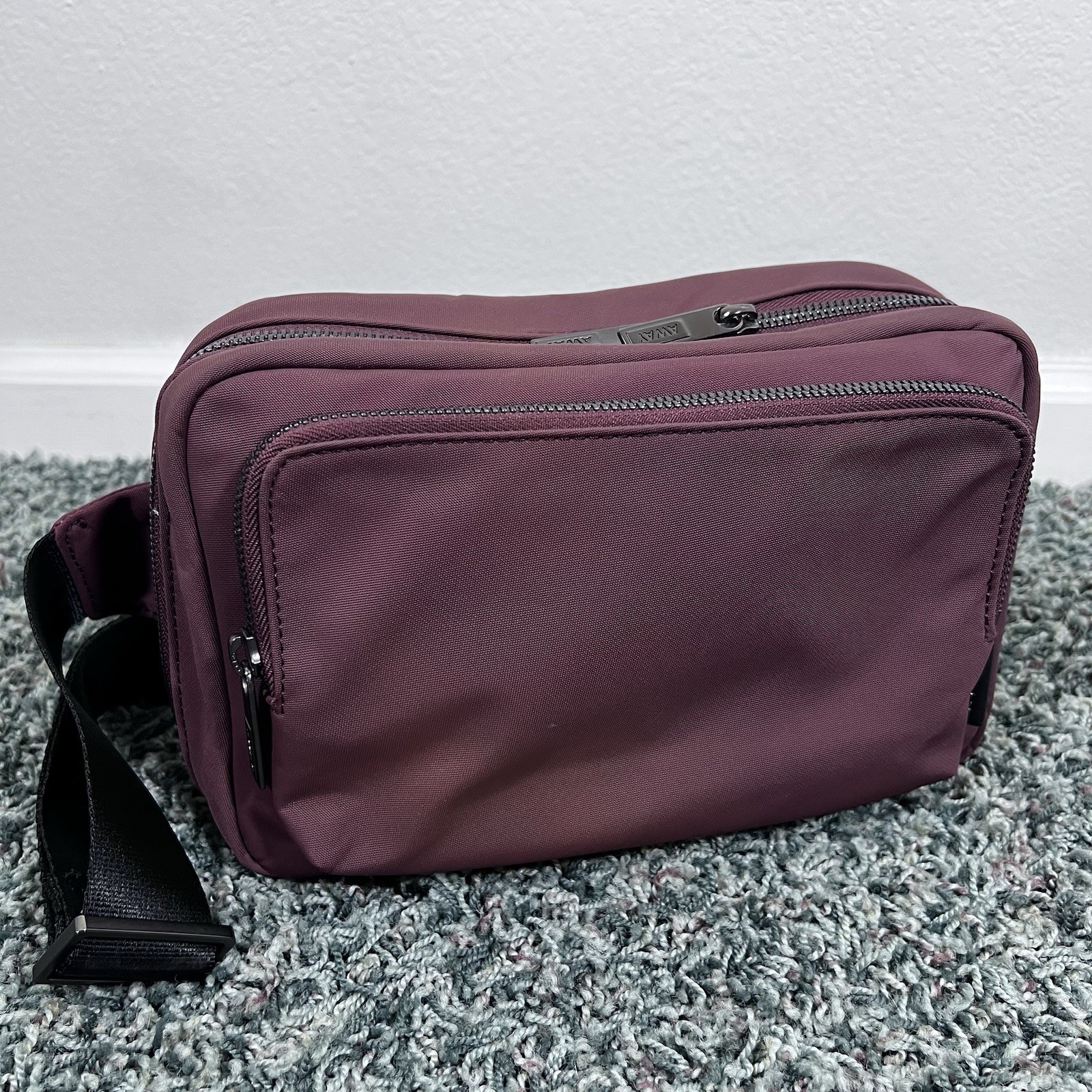 AWAY Belt Bag Maroon Sling Bag Fannypack 9.5in x 6.5in Adjustable