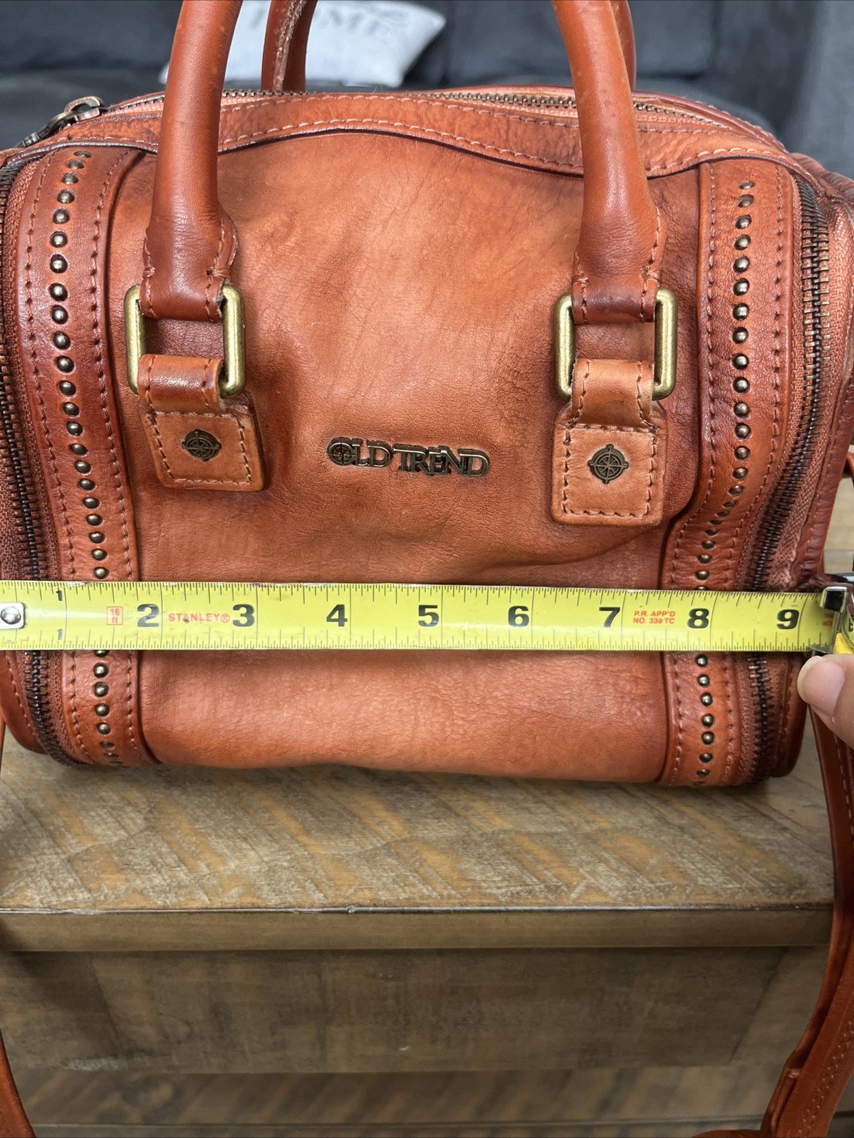 Old Trend Mini Trunk Crossbody Leather Bag