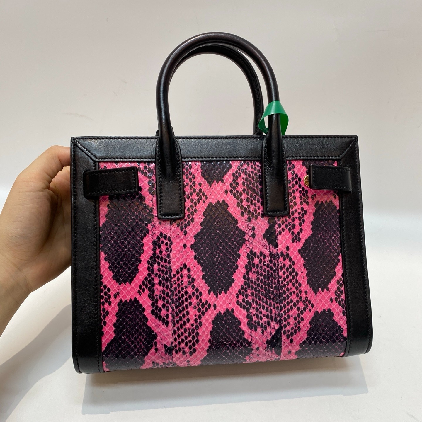 Preloved Saint Laurent Sac de Jour Nano Snake Print Calfskin Crossbody Bag