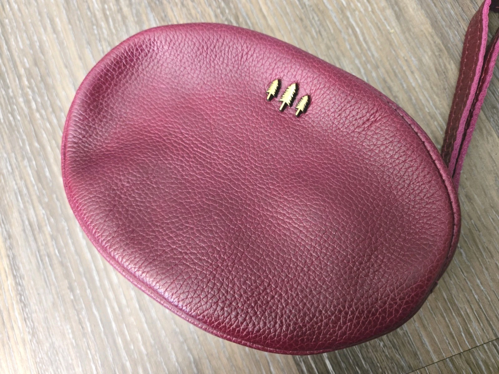 New Portland Leather Goods PLG Large Roswell Pouch Orchid dark magenta pebble
