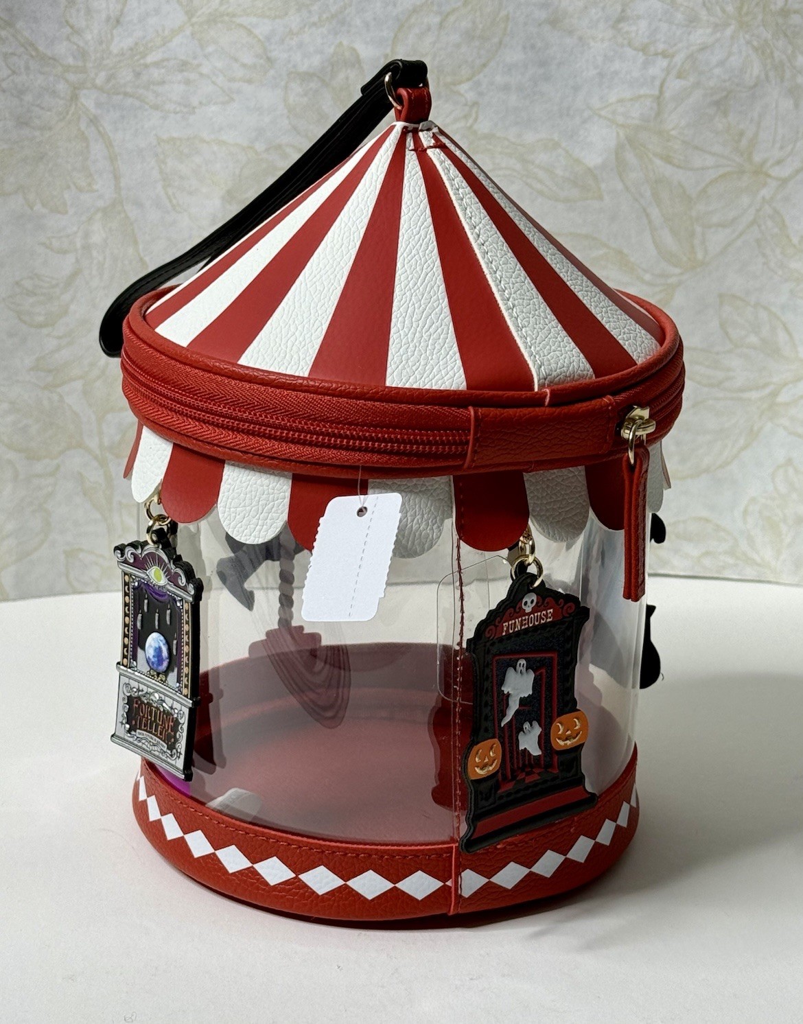 NWT Bath and Body Works 2026 Halloween Carousel Wristlet Clear Purse Zip Bag