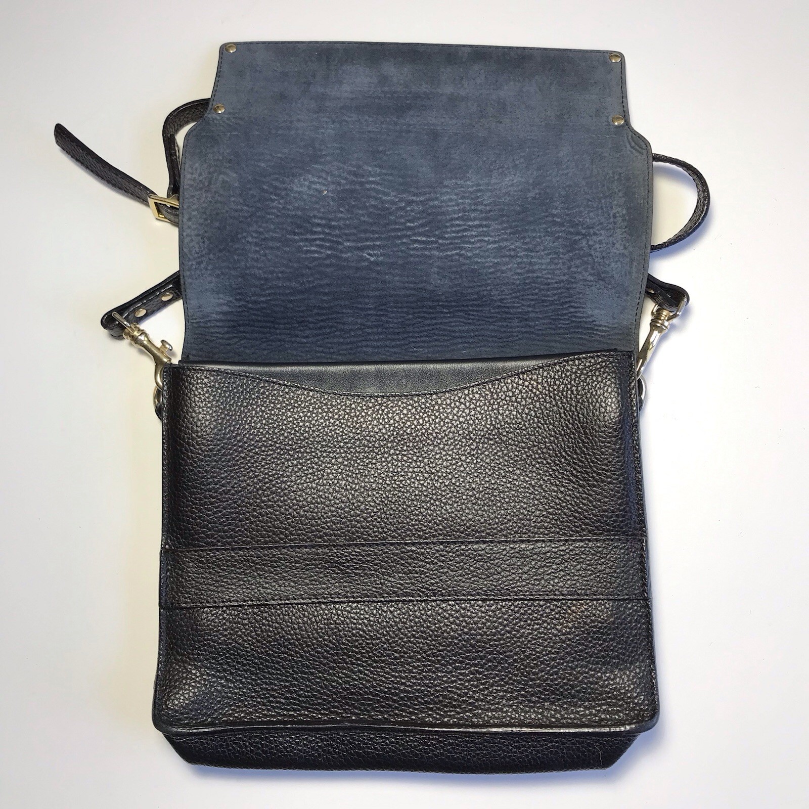 Sophie Hulme Pebbled Leather Art Deco Gold Plate Crossbody Bag London