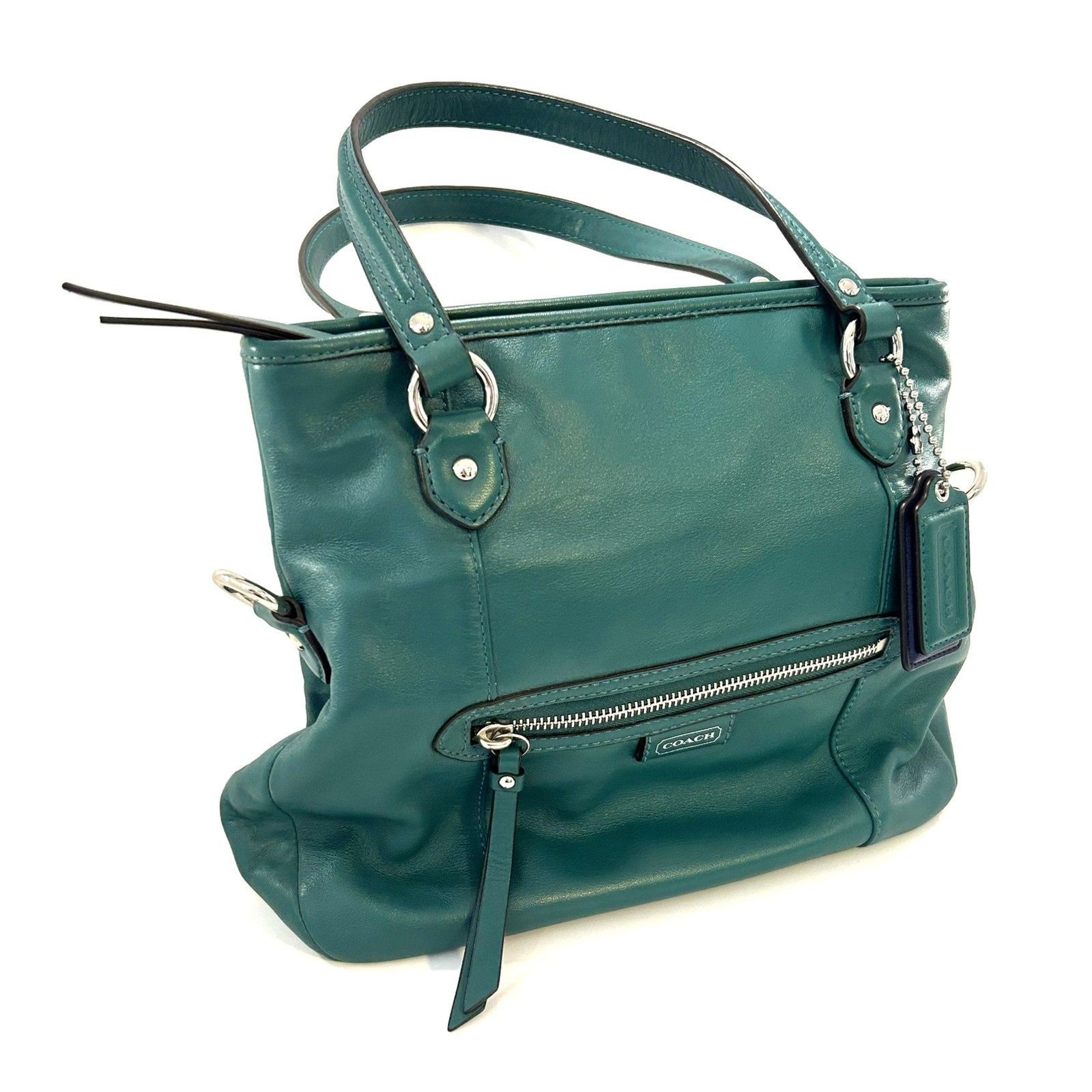 COACH Teal Leather Daisy Mia Crossbody Shoulder Bag & Matching Wallet Set