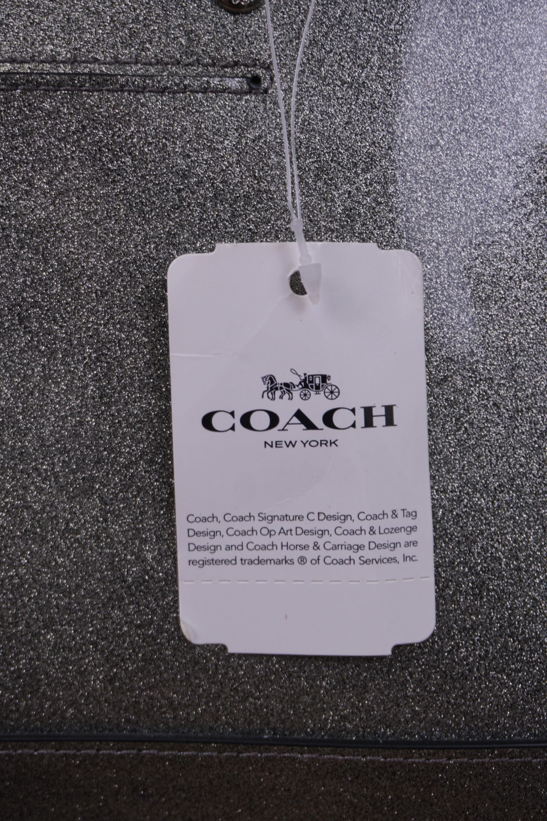 Coach Glitter Patten Leather Sierra Silver *New with Tags*