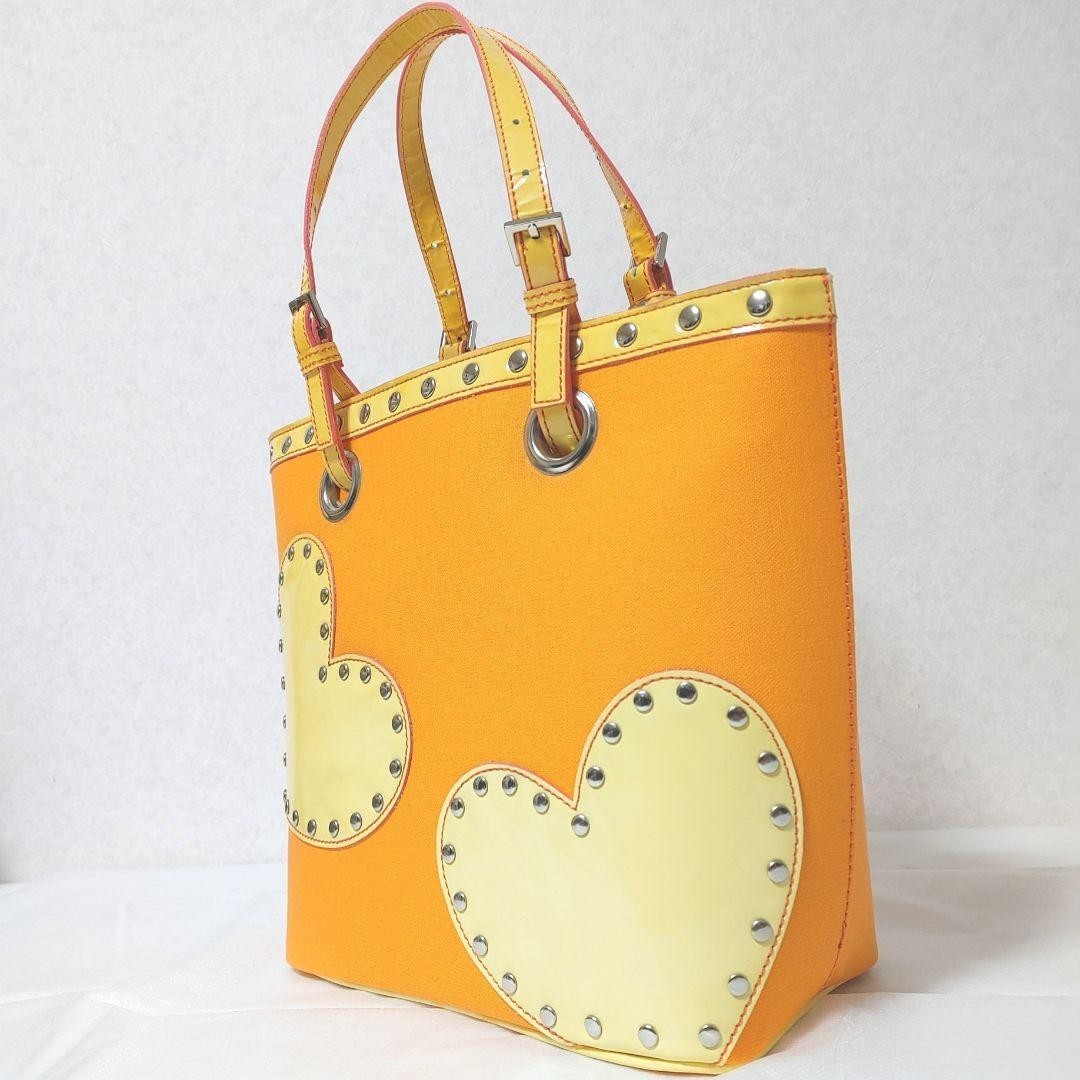 Samantha Thavasa x Nicky Hilton Limited Heart Tote Bag Yellow Studded rare