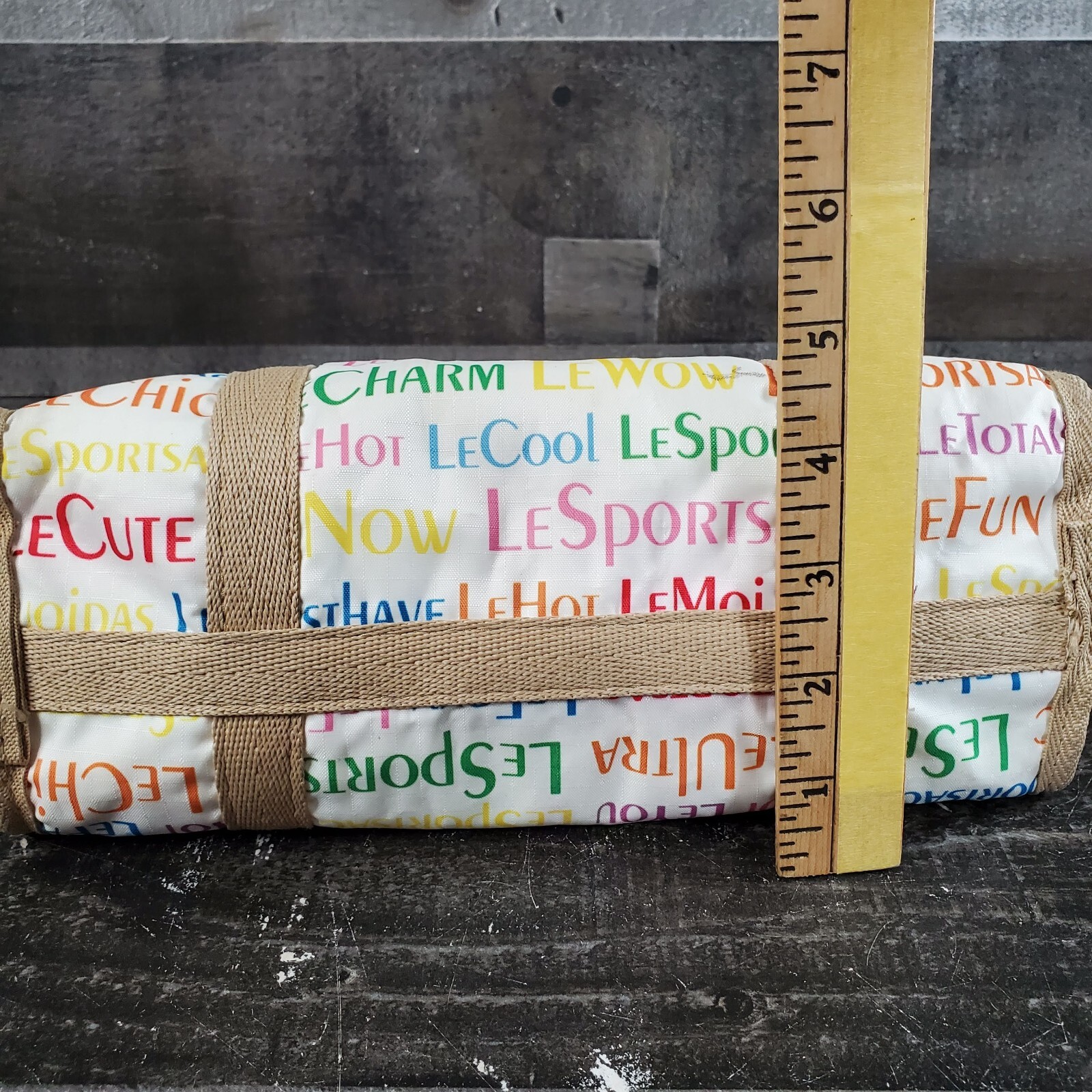 LeSportsac HANDBAG Bag Multicolor Rainbow Words Everyday Retired Jonathan Adler