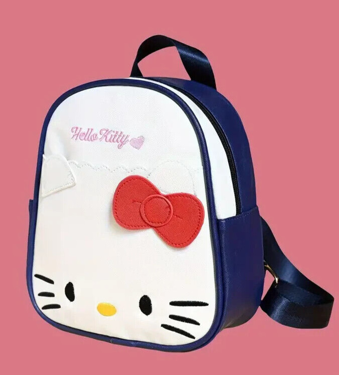 Sanrio Japan Hello Kitty Classic Face Series Mini Backpack Leather Girls Bag