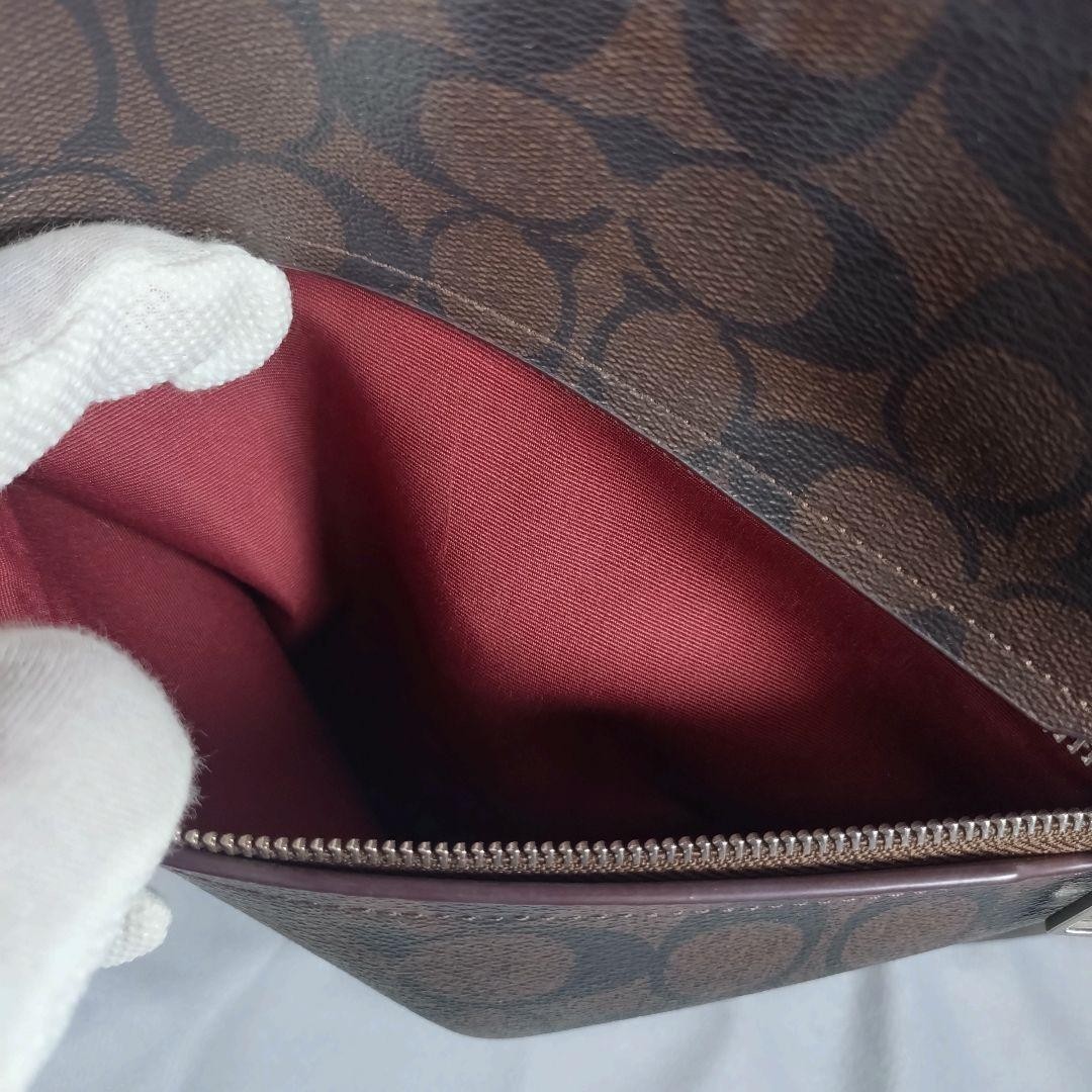 COACH Logo Print Handbag Brown Pink 30cm x 46cm x 17cm Stylish Bag