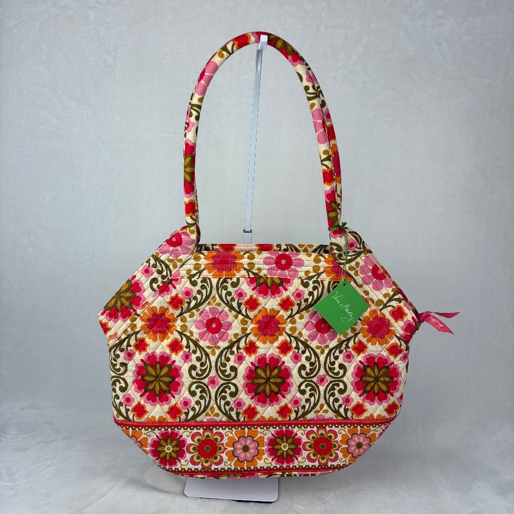 Vera Bradley Angle Tote Folkloric Quilted Cotton Shoulder Bag NWT