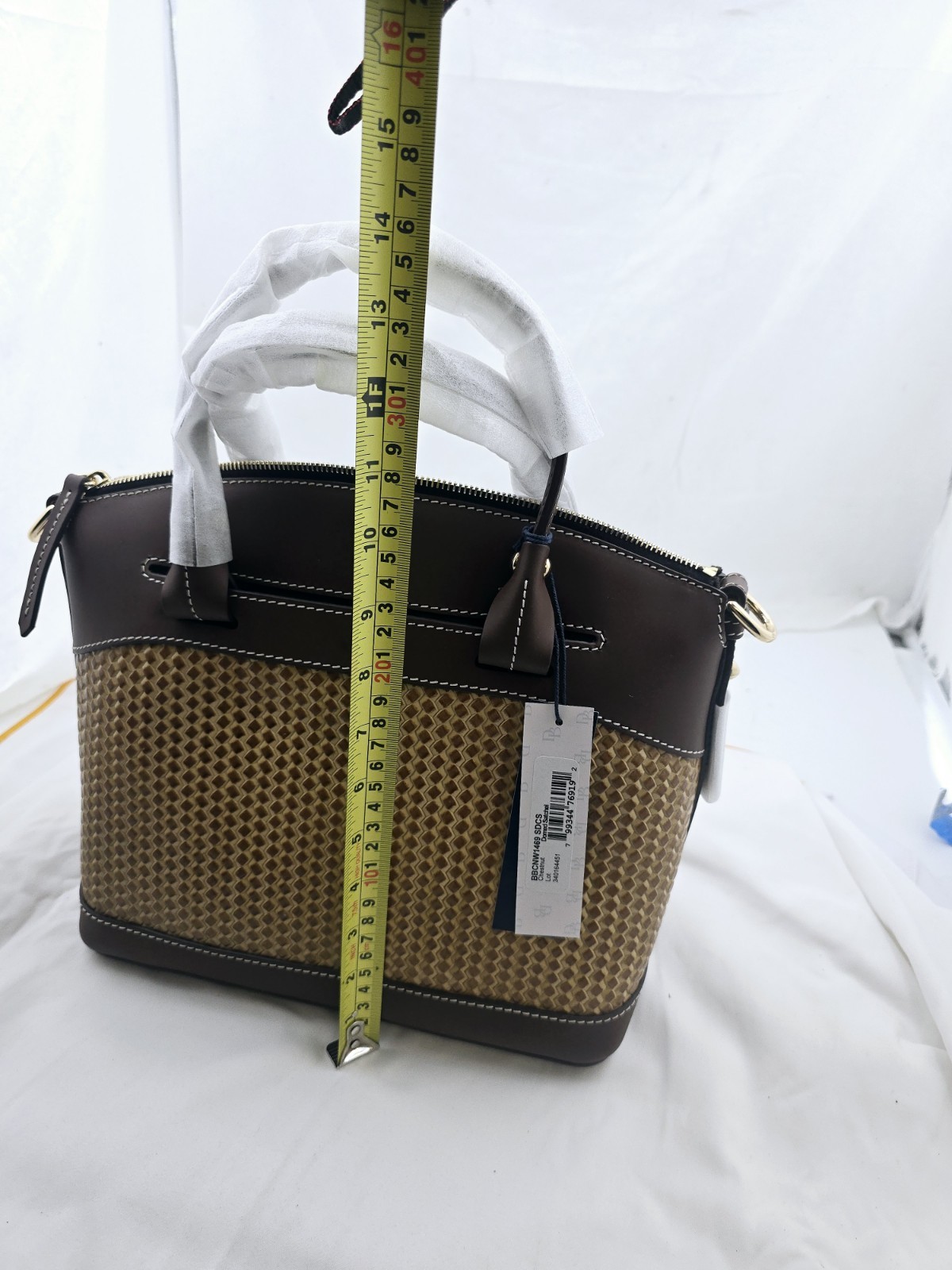 Dooney & Bourke Domed Zip Satchel Chestnut New