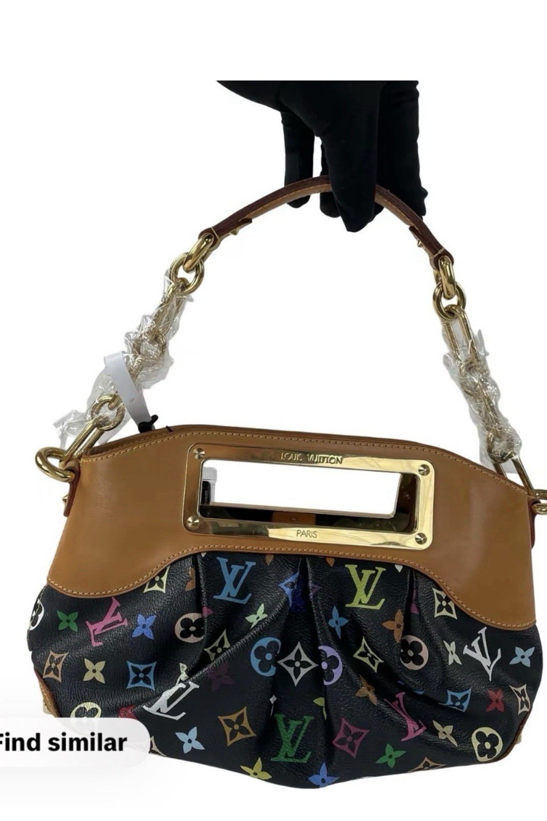 Louis Vuitton Murakami Multicolor Monogram Judy PM Shoulder Bag Gold Hardware