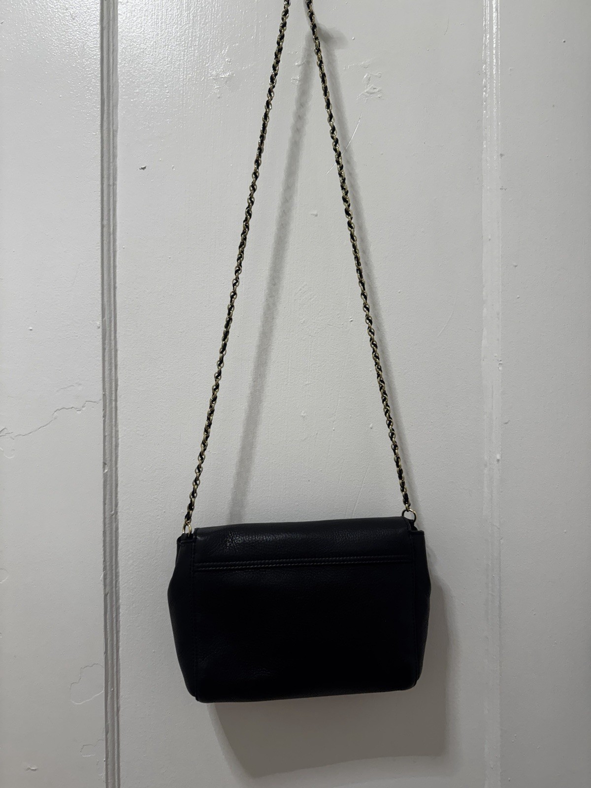 Mulberry Black Small Shoulder/Crossbody Bag Gold Tone Chain Strap Dust Bag