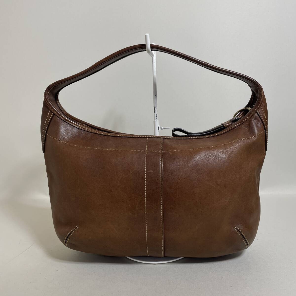 COACH Brown Leather Shoulder Bag Vintage Women’s Handbag 86B206 31cm 20cm 9cm