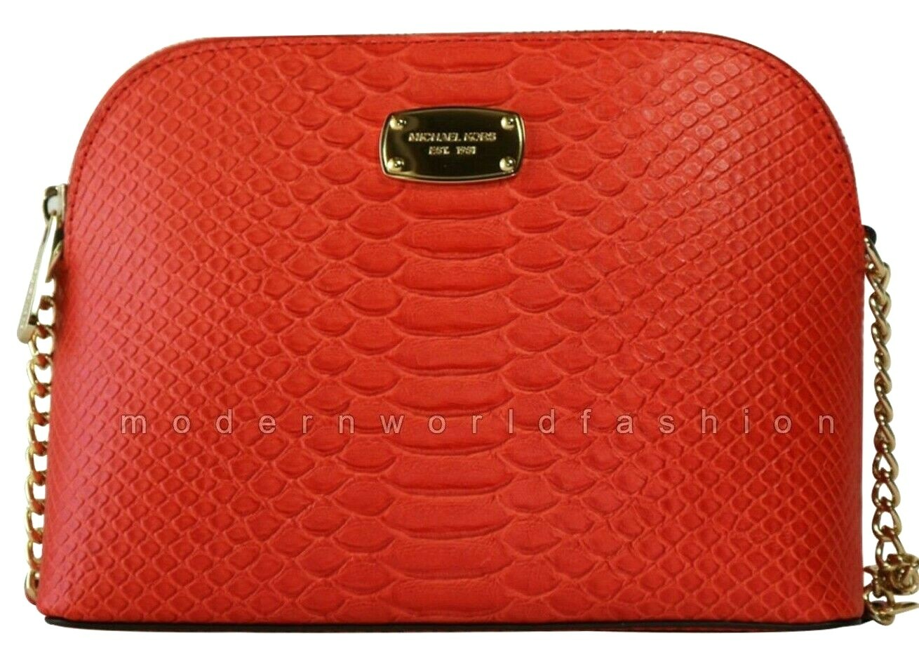 Michael Kors Cindy Large Dome Crossbody Mandarin NWT $268.00