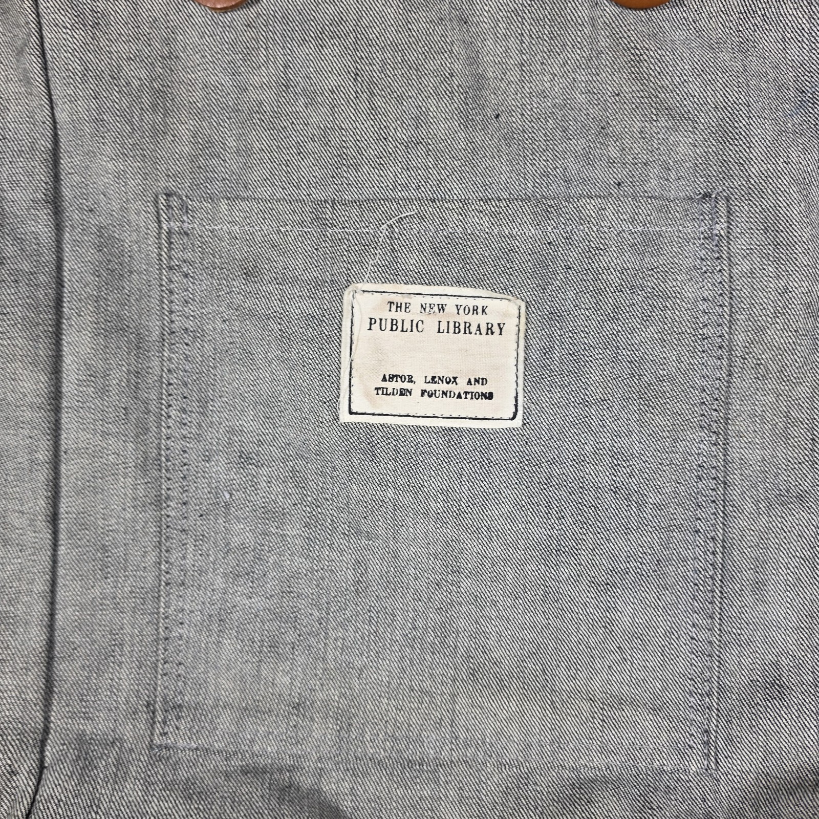 Official New York Public Library Vintage Stamp Tote Bag