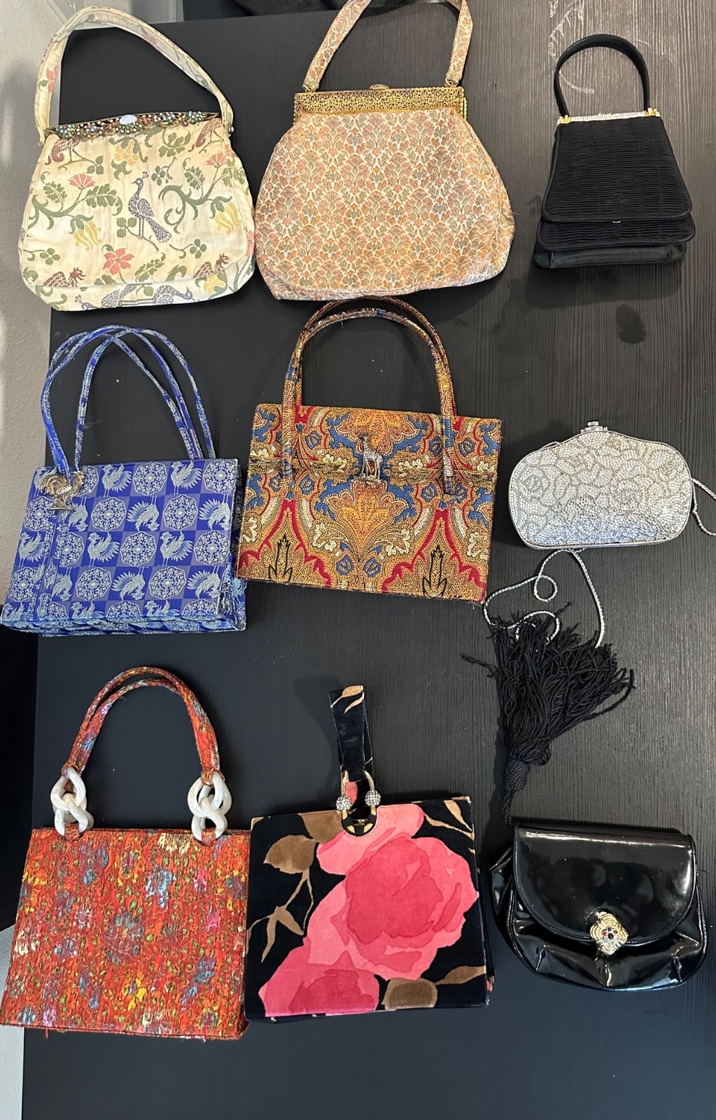VINTAGE LUXURY HANDBAG LOT (9 Pcs) – Judith Leiber & Martin Van Schaak – EXCELLE