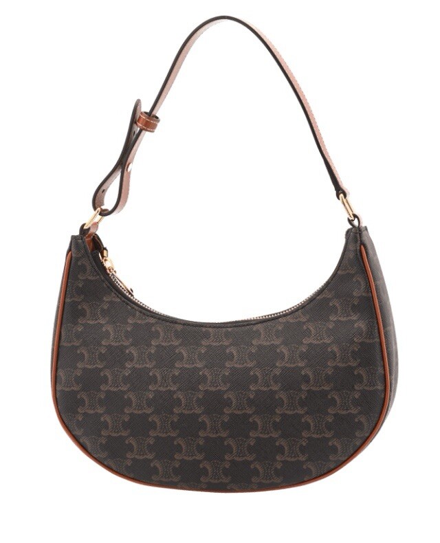 CELINE Ava Hobo Bag Brown Canvas/Leather