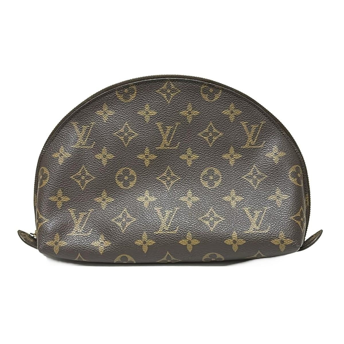 LOUIS VUITTON Monogram Trousse Demi Ronde Cosmetic Pouch M47520 from Japan USED