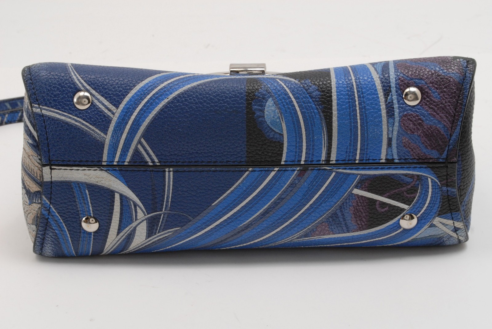 Salvatore Ferragamo Margot Shoulder Hand Bag Floral Print Leather