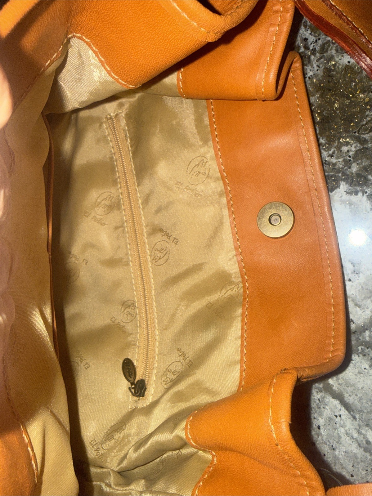 El Potro Vintage Brown Leather Shoulder Purse Handbag Looks Unused