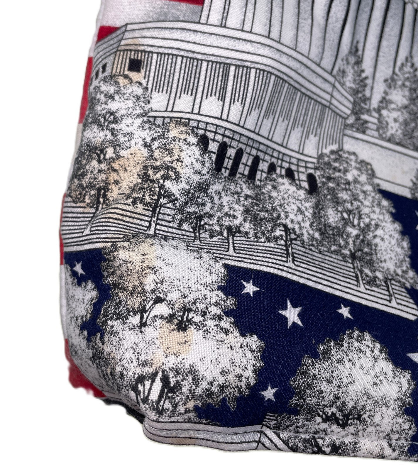 Handmade Purse Patriotic Stars Stripes Flag Capitol Cotton Fabric Shoulder Bag