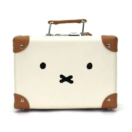 Miffy Mini Trunk Face Natural Shoulder Bag 4L 8.6 x 11 x 5.1in 0.9kg JAPAN NEW